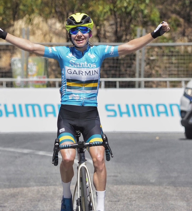 Gigante claims queen of the mountain on the women's first time up Willunga Hill