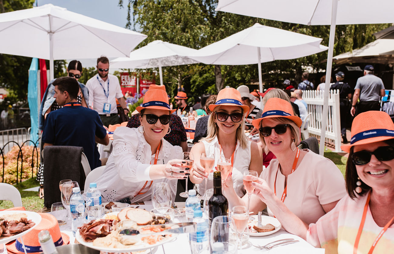 Lunch locations are selectively chosen to offer an excellent viewing area of the race sweeping past.